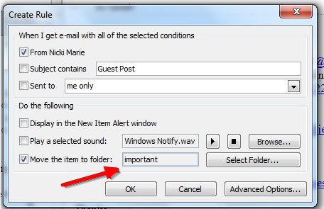 organize important emails in outlook