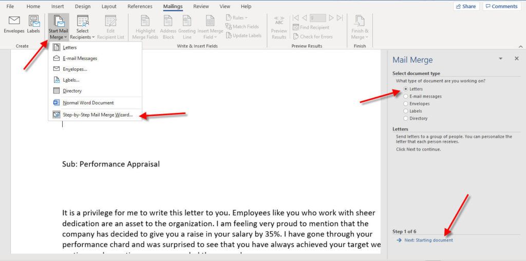 How To Print Multiple Letters At Once Using Microsoft Word Mail Merge 9752